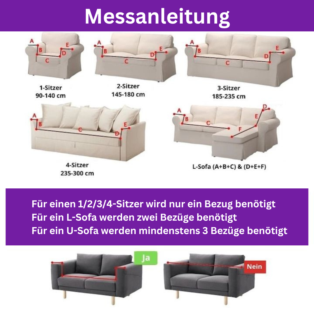 Elastischer Sofabezug Einzelcouch Grau