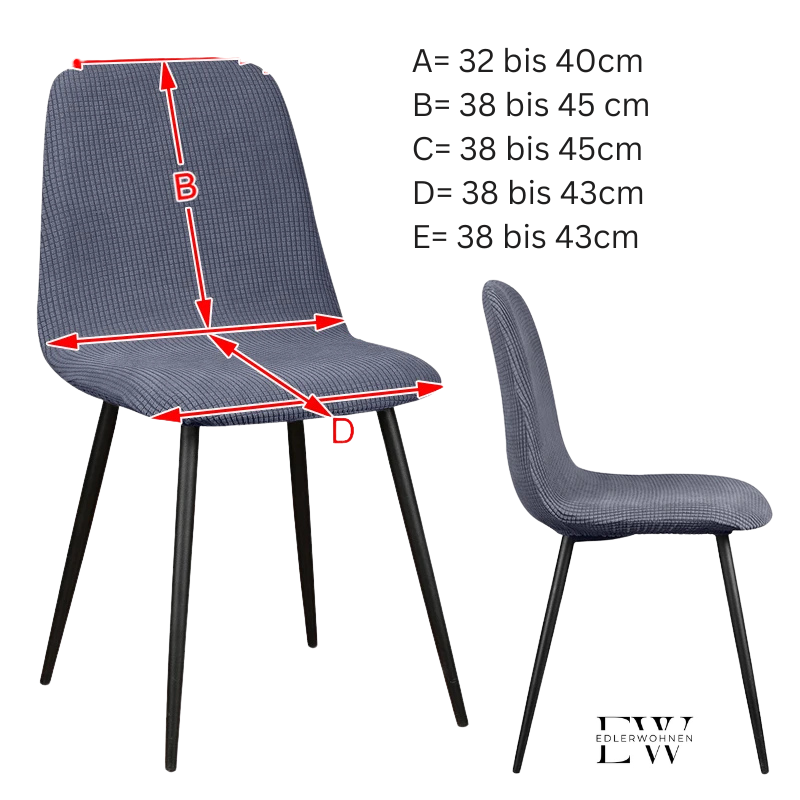 Stuhlhussen Schalenstuhl 6er Set
