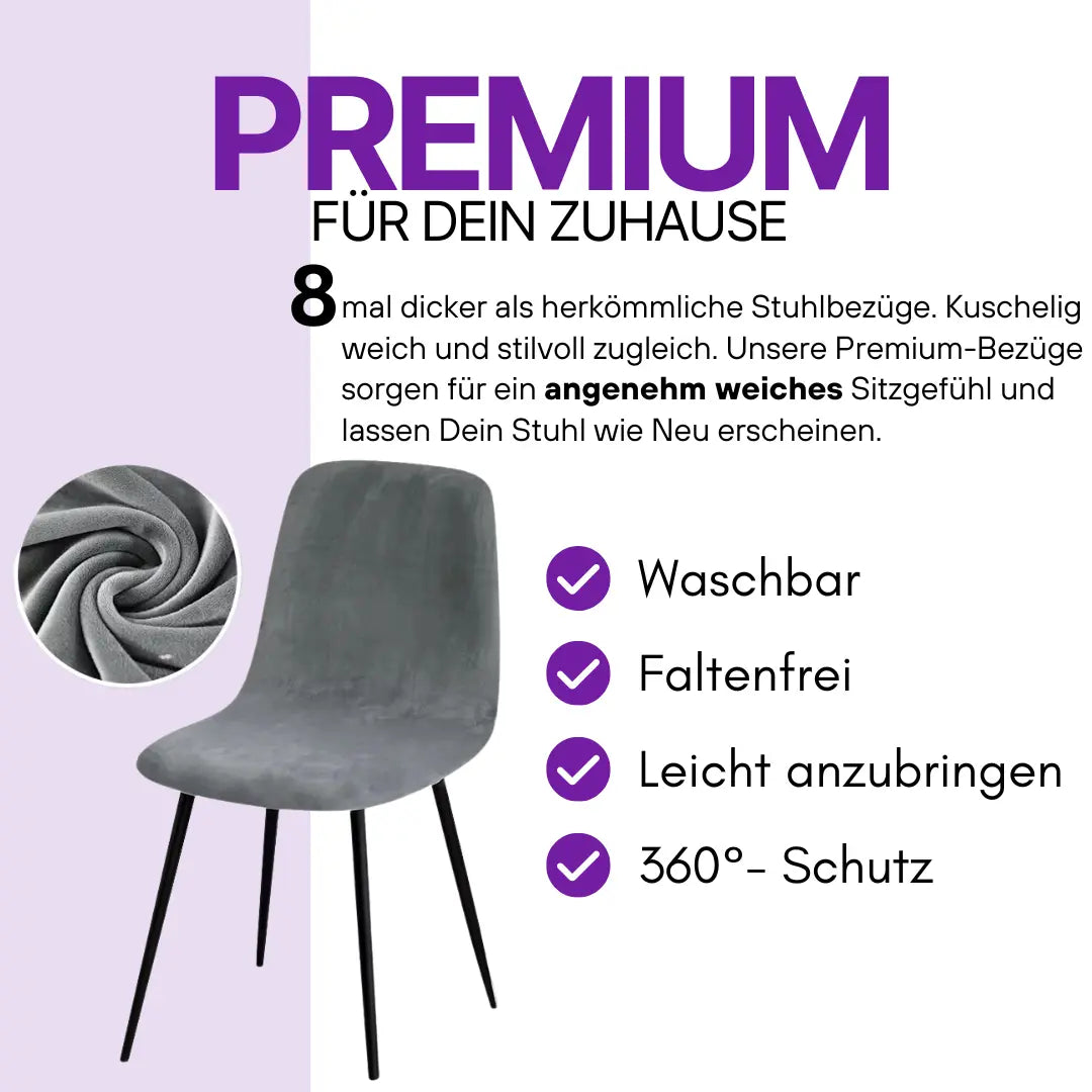 Stuhlhussen Schalenstuhl 6er Set Edlerwohnen