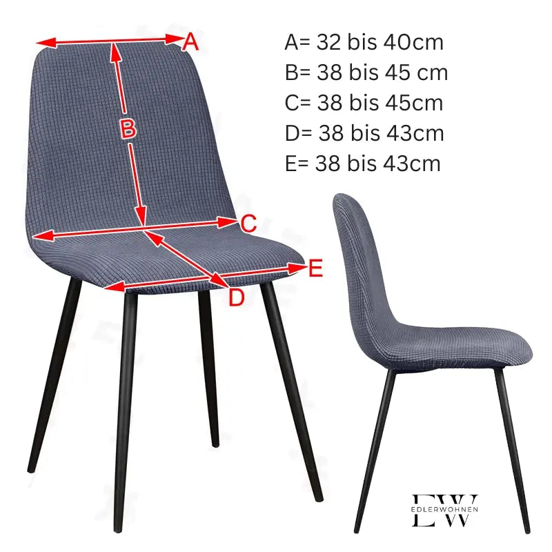 Stuhlhussen Schalenstuhl 6er Set Edlerwohnen