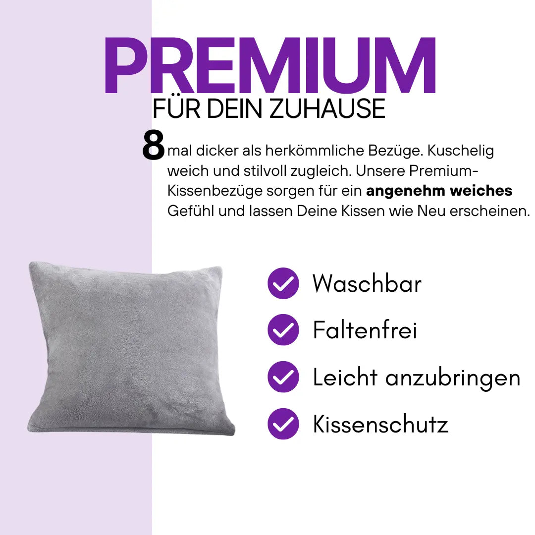 Sofakissenbezug Premium 45x45cm Braun Edlerwohnen