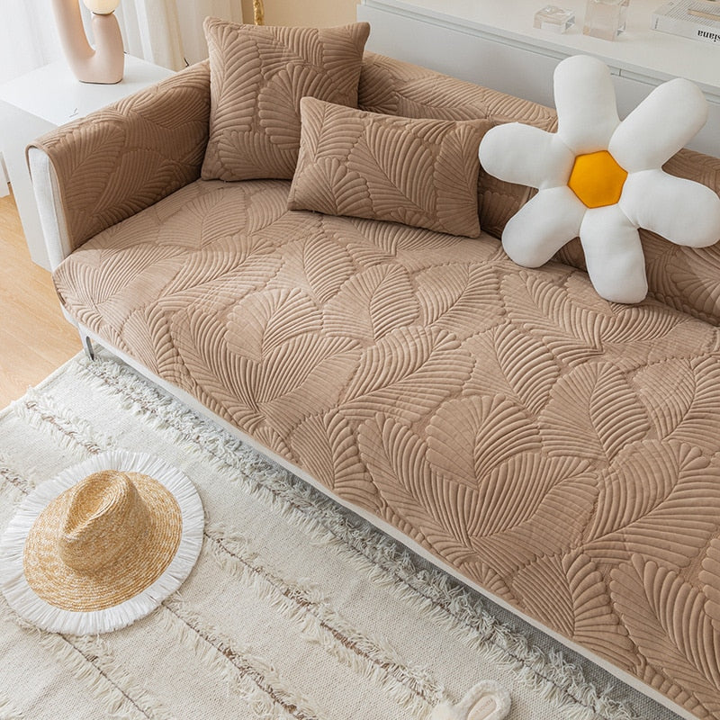 Sofaüberwurf “Muster” Exklusiv Beige