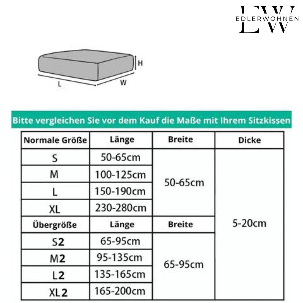 Sitzkissenbezug Dunkelblau Premium