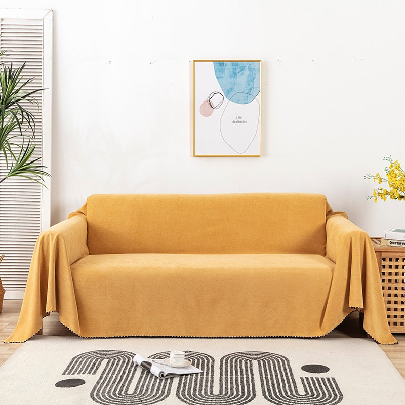 Sofaüberwurf "Decke" Hellbraun