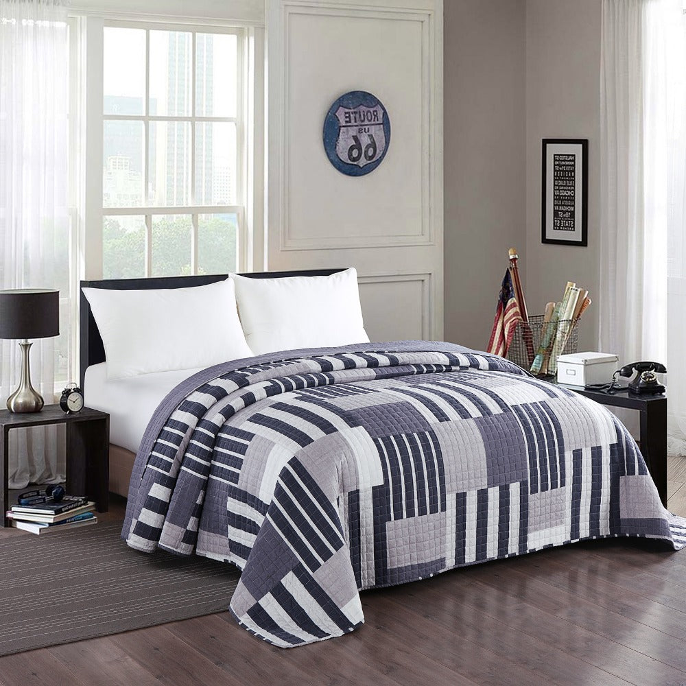 Tagesdecke Hestia Blau-Weiss