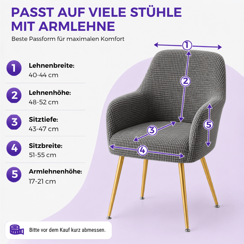 Stuhlhussen mit Armlehne