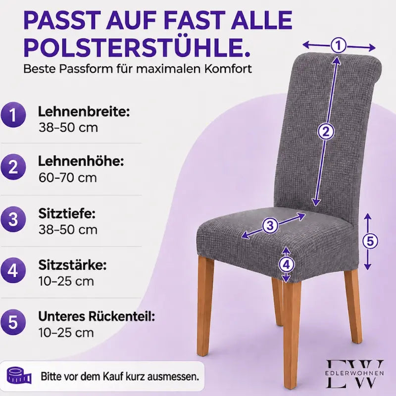 Stuhlhussen Paula 6er Set Edlerwohnen