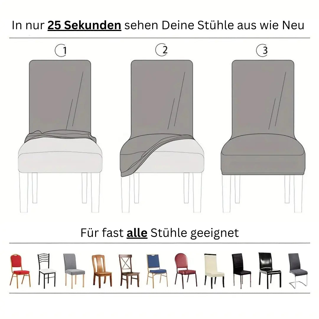 Stuhlhussen Jacqy´s Grau Edlerwohnen