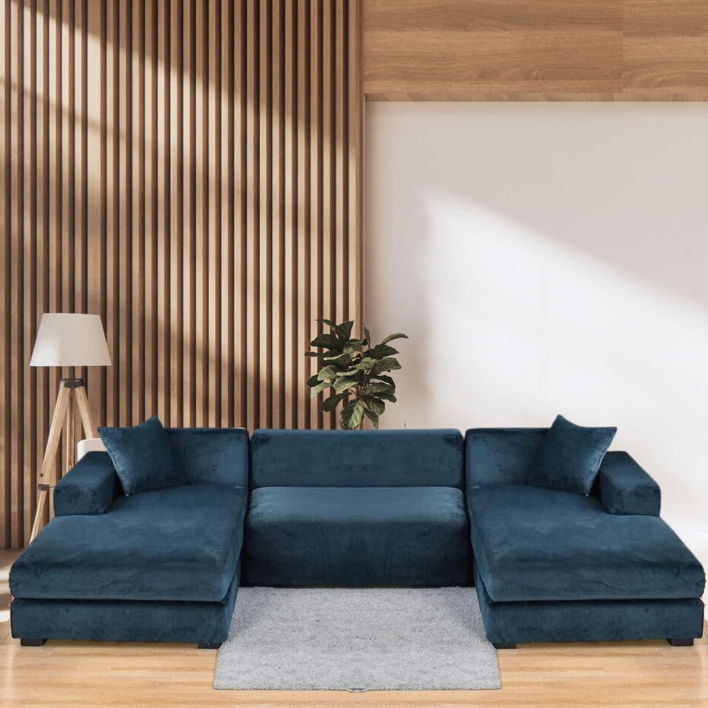 U-Sofabezug Premium Dunkelblau