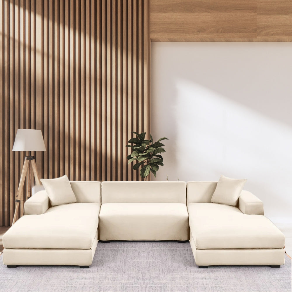 U-Sofabezug Premium Elfenbein