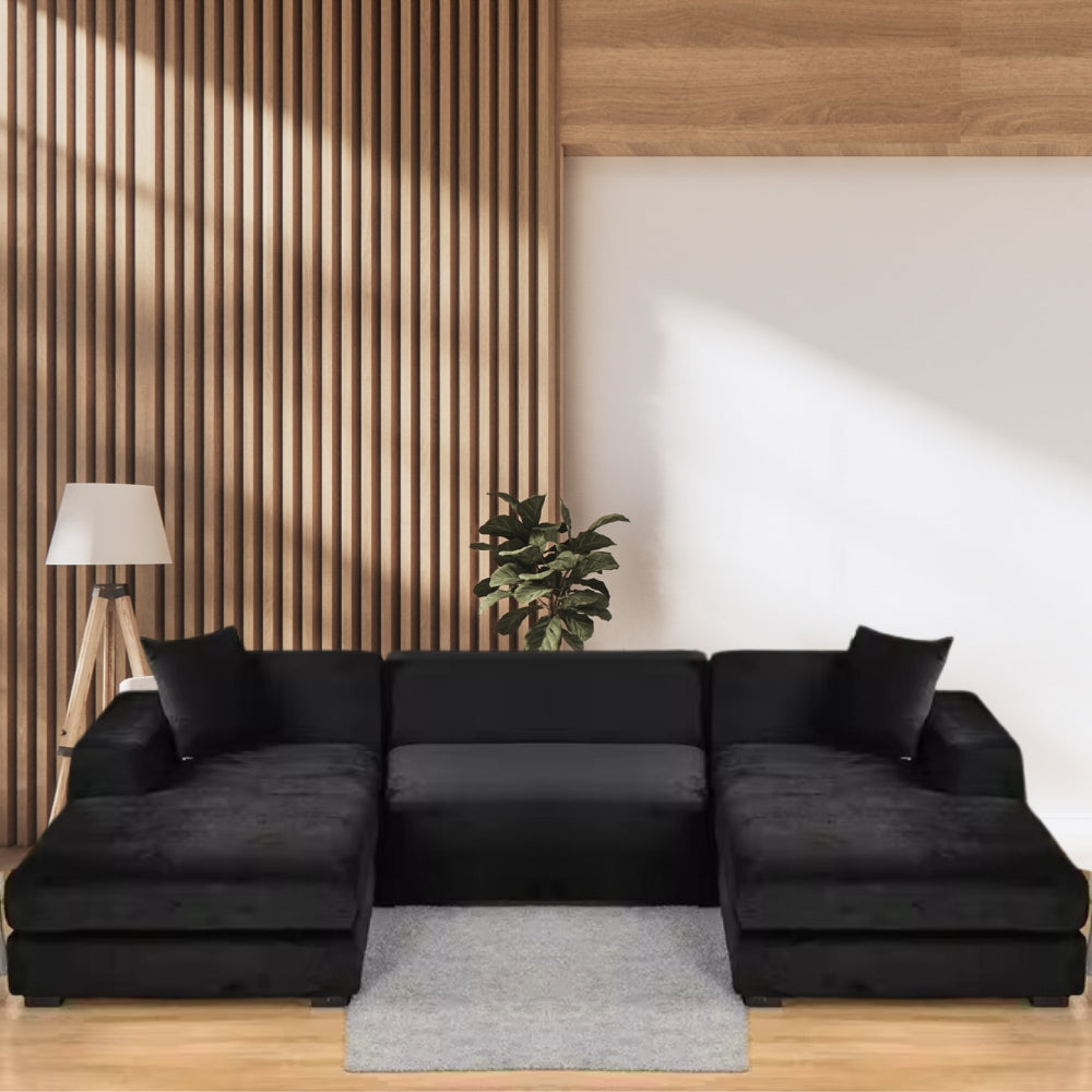 U-Sofabezug Premium Schwarz