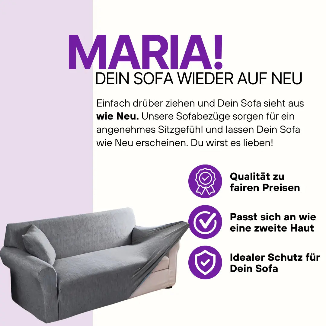 Elastischer Sofabezug Einzelcouch Weinrot Edlerwohnen