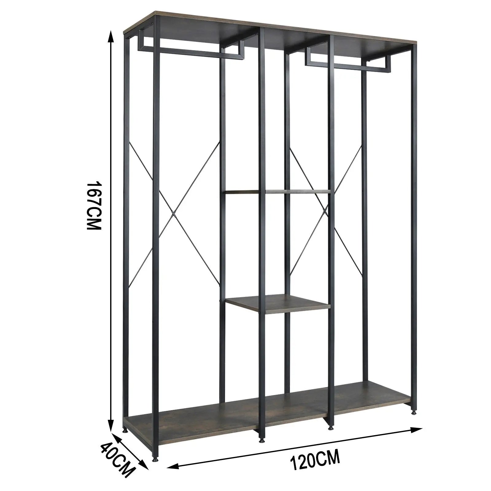 Kleiderschrank EW3 120x40 x167cm Edlerwohnen