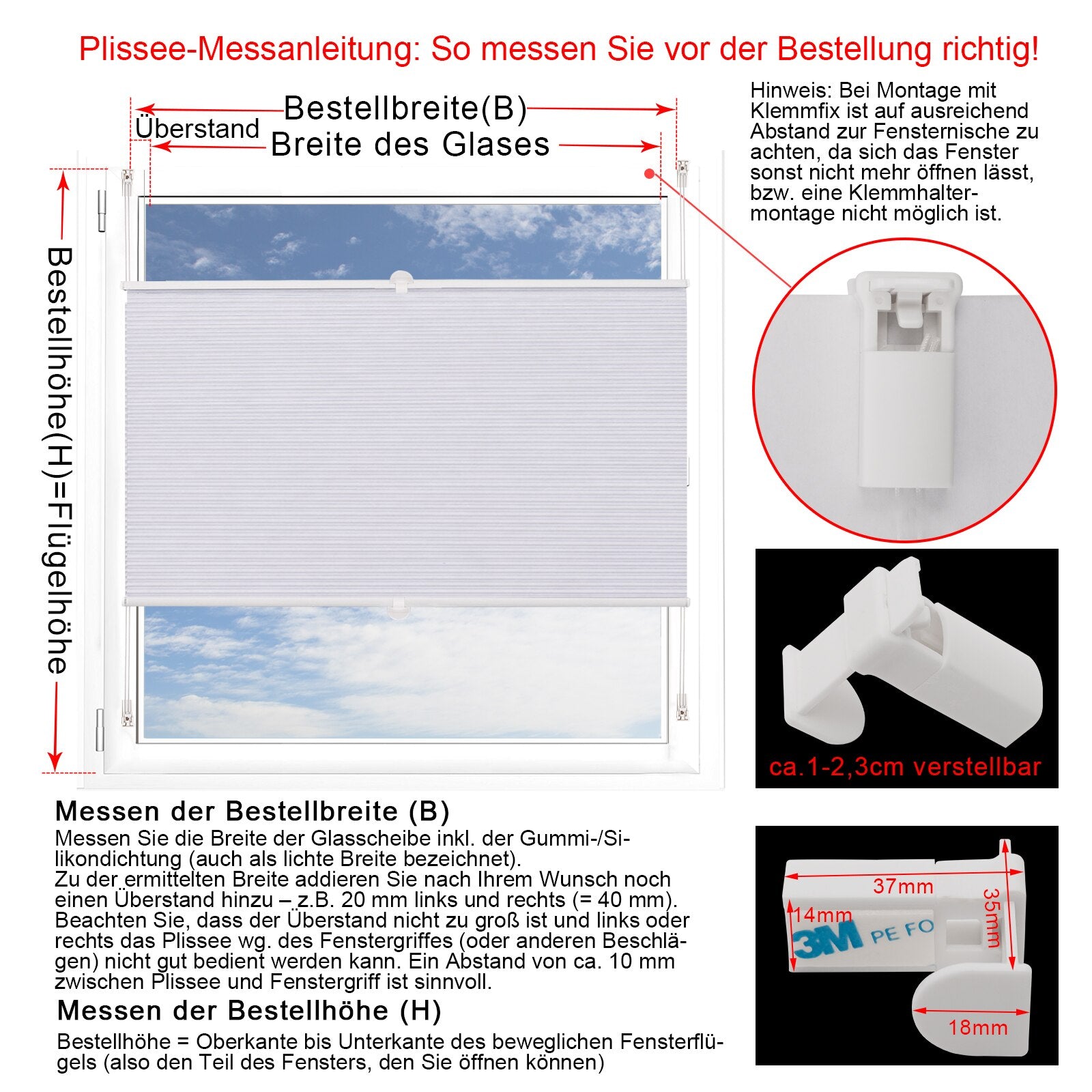 Plissees EW8 Klemmfix