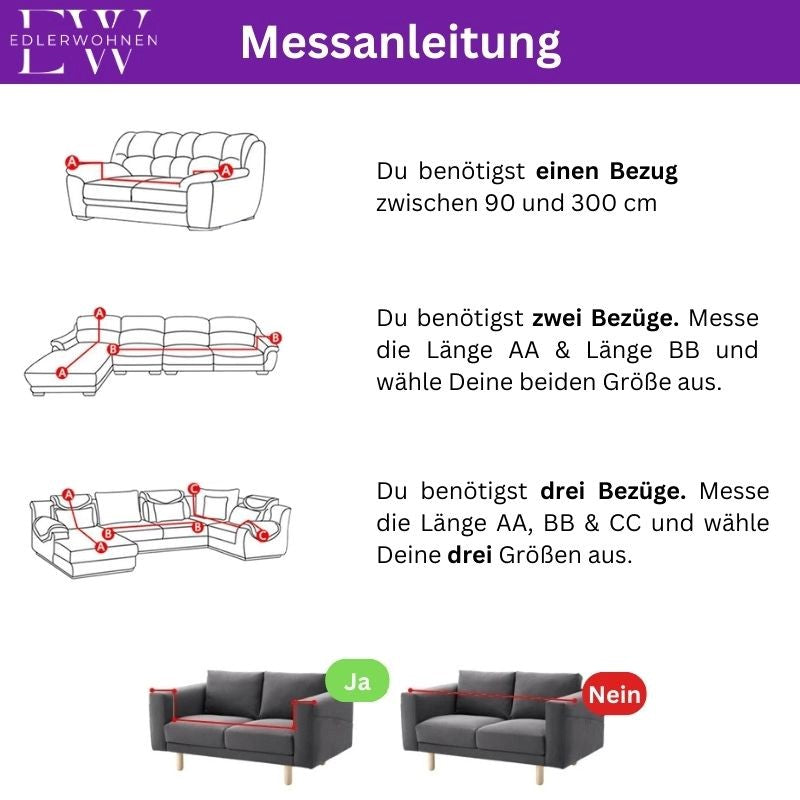 Sofabezug Premium Schwarz