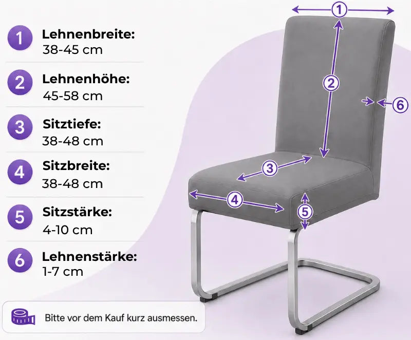 Stuhlhussen Schwingstuhl 6er Set Edlerwohnen