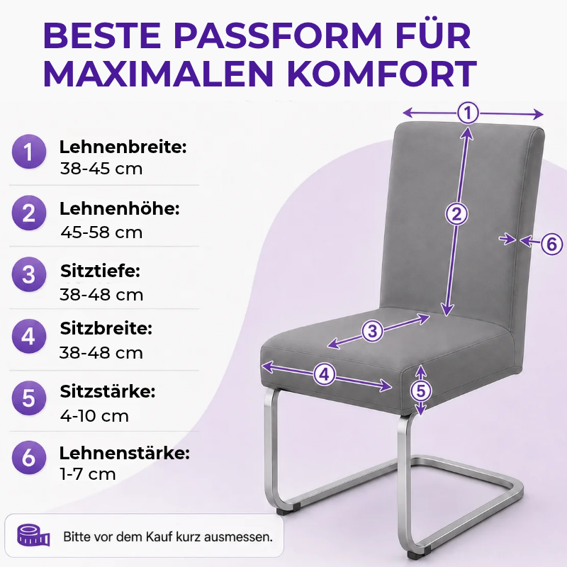 Stuhlhussen Schwingstuhl Hellgrau