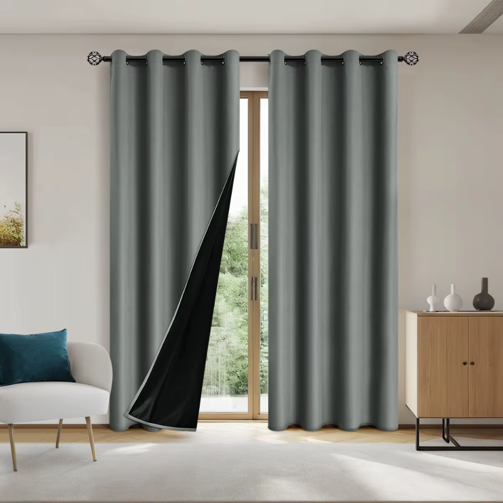 Gardine Blickdicht Grau