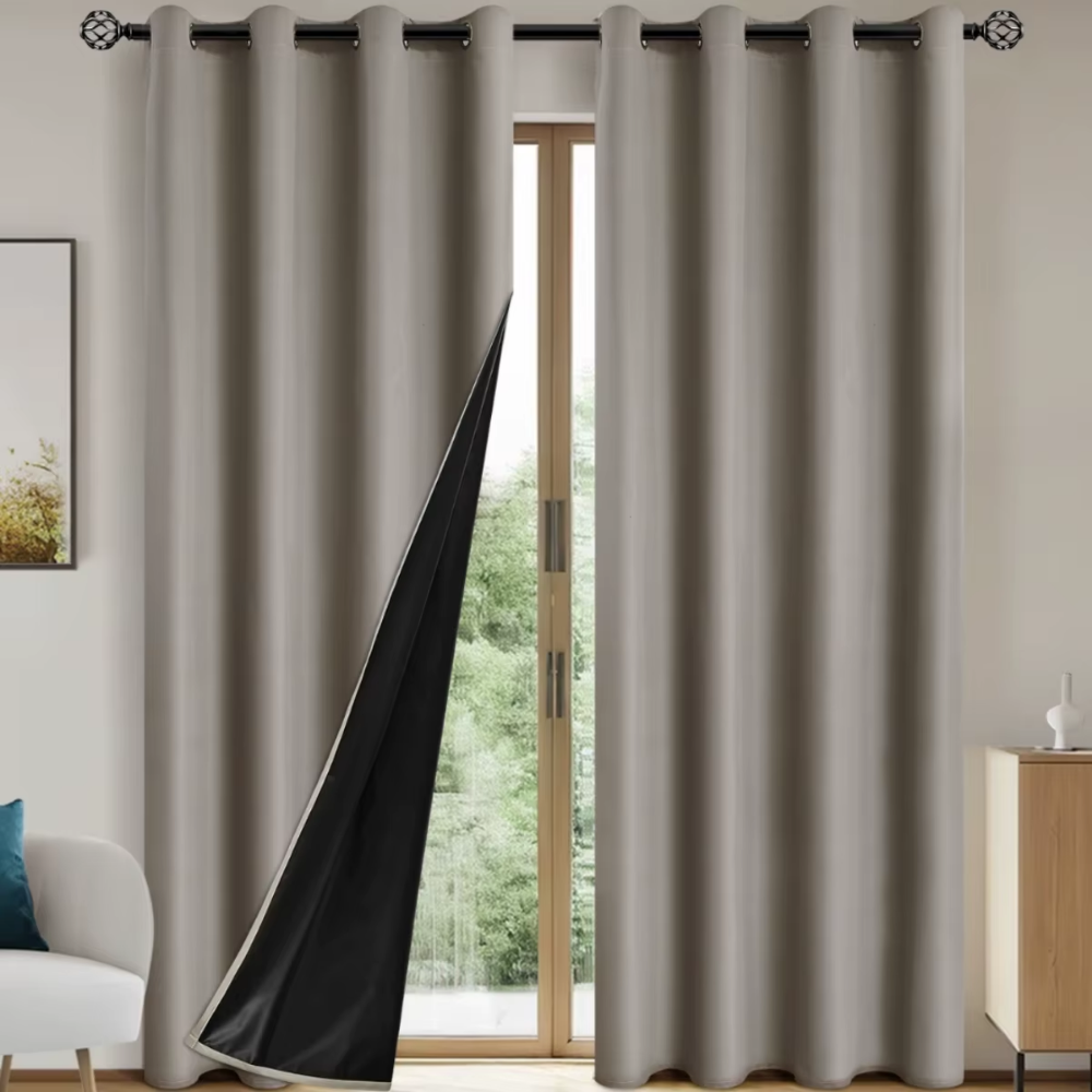 Gardine Blickdicht Khaki