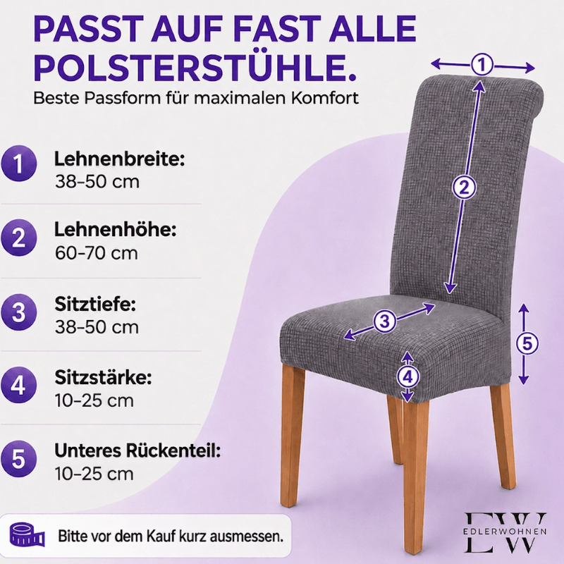 Stuhlhussen Paula 6er Set Edlerwohnen
