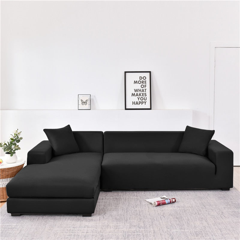 Elastischer Sofabezug Schwarz