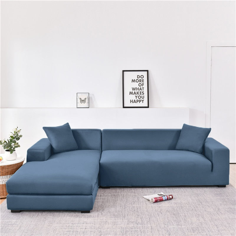 Elastischer Sofabezug Grau-Blau
